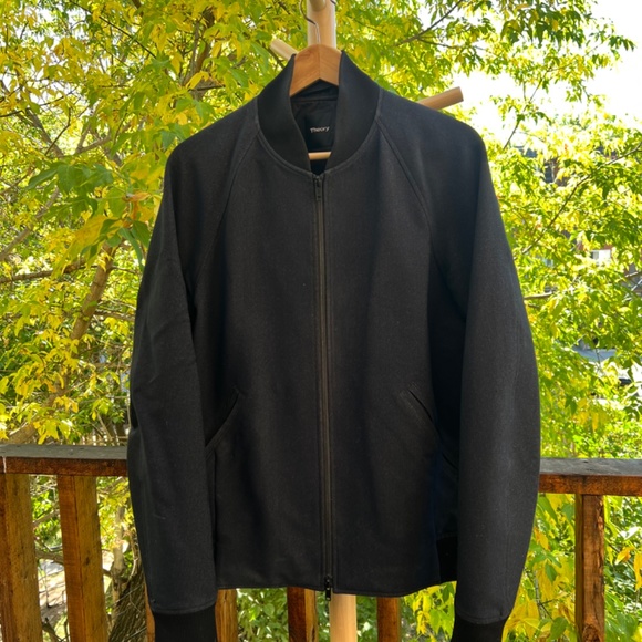 Size M - Theory Bomber Jacket - Denim Wash - Picture 2 of 3
